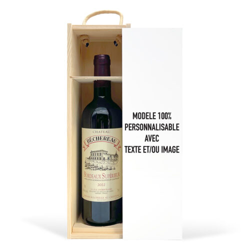 Coffret personnalisé et Vin rouge - Modèle 100% personnalisable