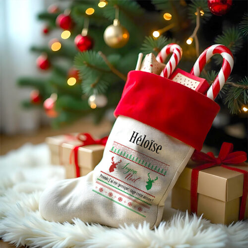 Chaussette Noël personnalisée - Broderie – Image 2