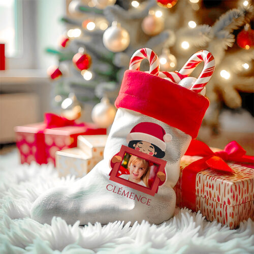 Chaussette Noël personnalisée - Avec photo – Image 2
