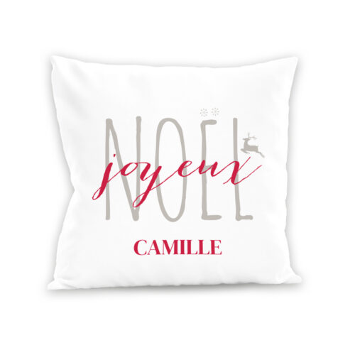 Coussin blanc - Joyeux Noël