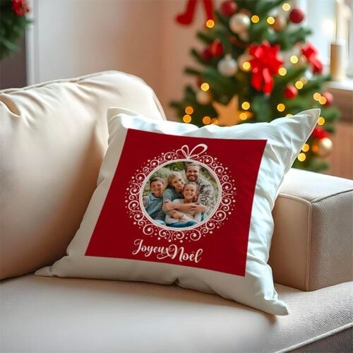 Coussin blanc - Couronne avec photo – Image 2