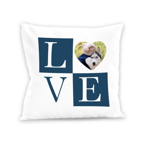 Coussin blanc - Love avec photo