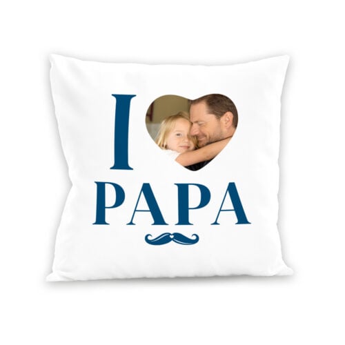 Coussin blanc - I Love Papa