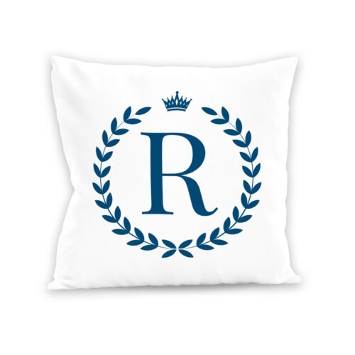 Coussin blanc - Votre lettrine