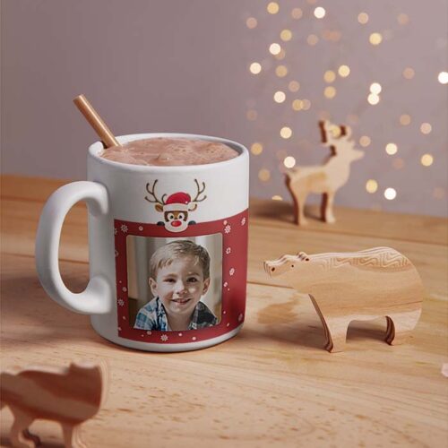 Mug personnalisé - Renne avec 2 photos – Image 2