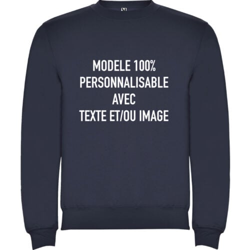Sweat bleu - Modèle 100% personnalisable