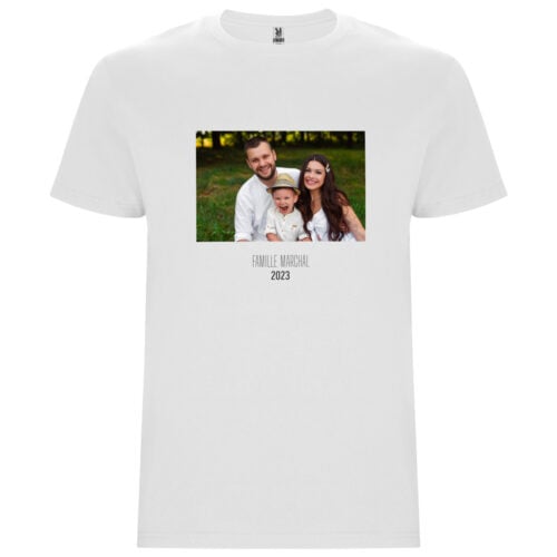T-shirt blanc - Avec votre photo