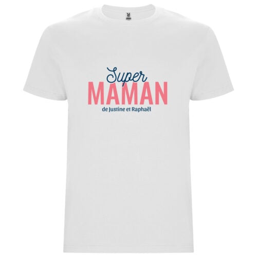 T-shirt blanc - Super Maman