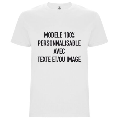 T-shirt blanc- Modèle 100% personnalisable