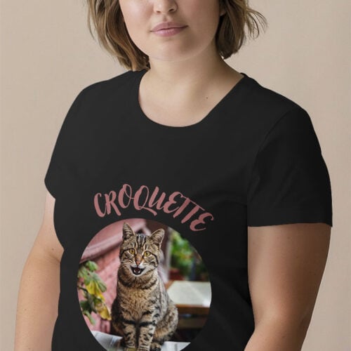 T-shirt noir - Modèle 100% personnalisable – Image 2