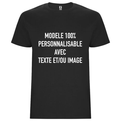 T-shirt noir - Modèle 100% personnalisable
