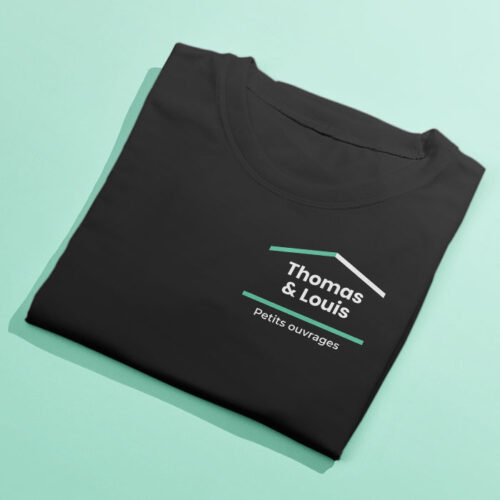 T-shirt noir personnalisé - Votre logo – Image 2