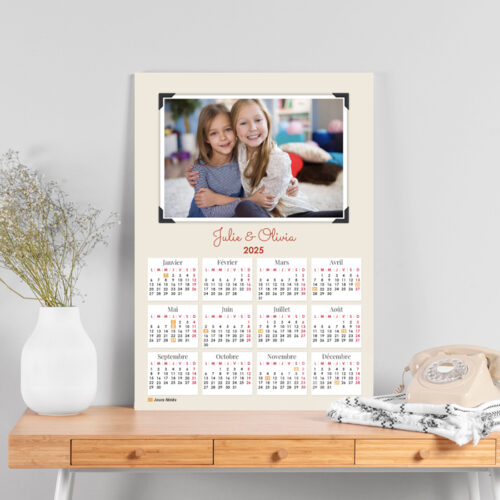 Calendrier format A3 personnalisé - Cadre avec photo – Image 2