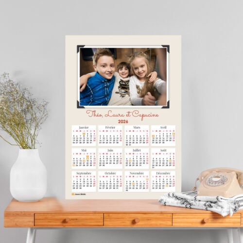 Calendrier format A3 personnalisé - Cadre avec photo – Image 2
