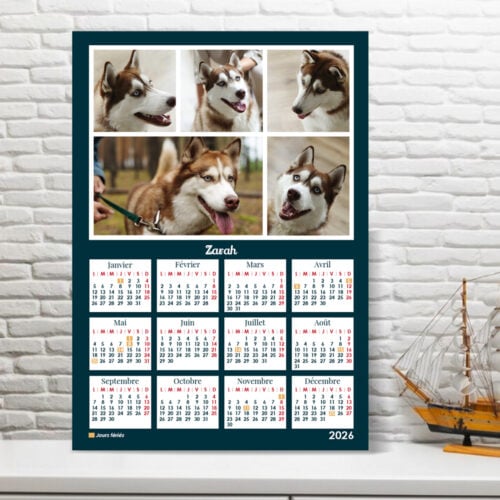 Calendrier format A3 personnalisé - Plusieurs photos – Image 2