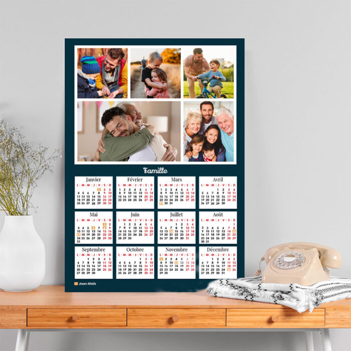 Alternative view of Calendrier format A3 personnalisé - Plusieurs photos