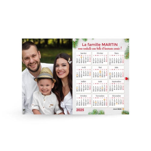 Calendrier A4 - Bonne et heureuse année