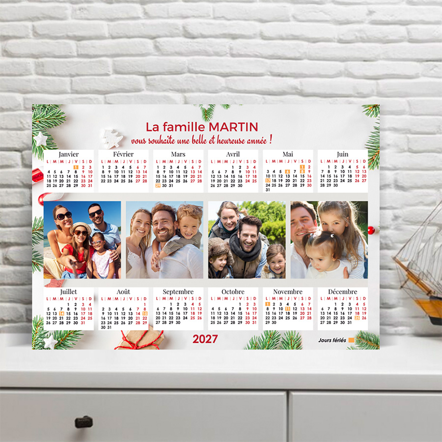 Calendrier A4 - Bonne et heureuse année