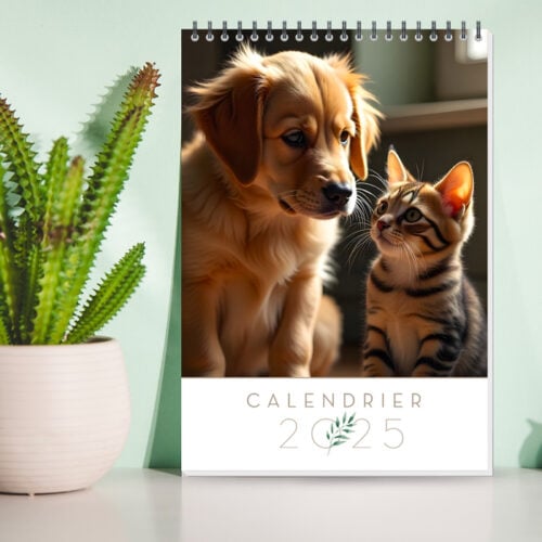 Calendrier mural format A4 - 13 pages avec reliure – Image 2