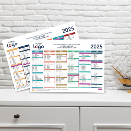 Calendrier A4 recto verso - Entreprise avec logo – Image 2