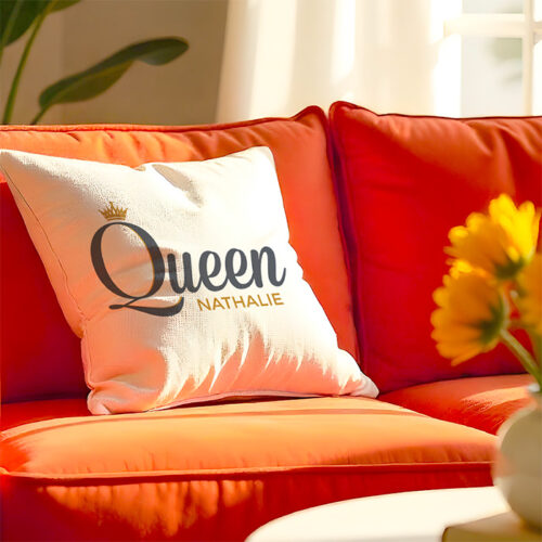 Coussin blanc - Queen – Image 2