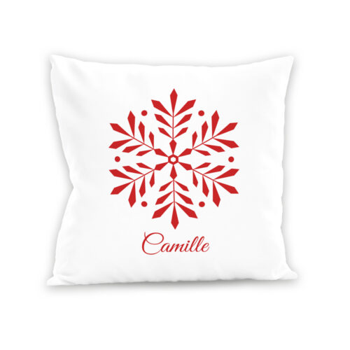 Coussin blanc - Flocon