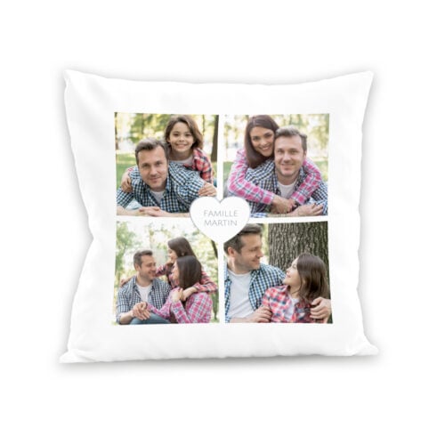 Coussin blanc - Photos de famille