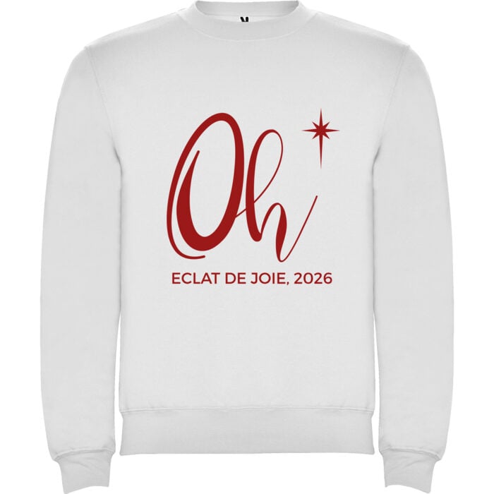 Sweat blanc - Eclat de joie 2026