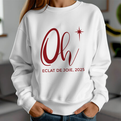 Sweat blanc - Eclat de joie 2025 – Image 2