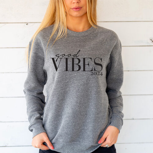 Sweat gris - Good Vibes – Image 2