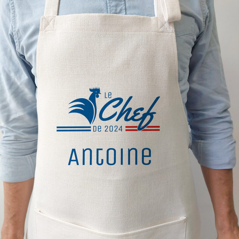 Ensemble de tabliers de Noël personnalisés avec noms de famille, tablier familial mignon pour