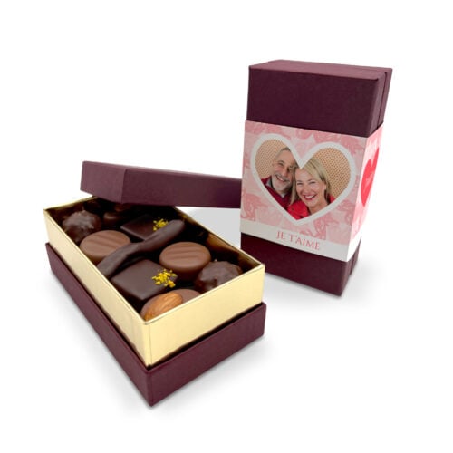 Boite de chocolats personnalisée - Amour avec photo