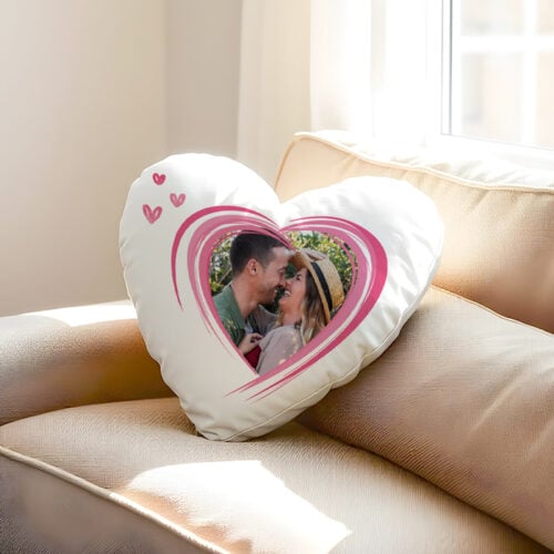 Coussin coeur blanc - I Love you – Image 2