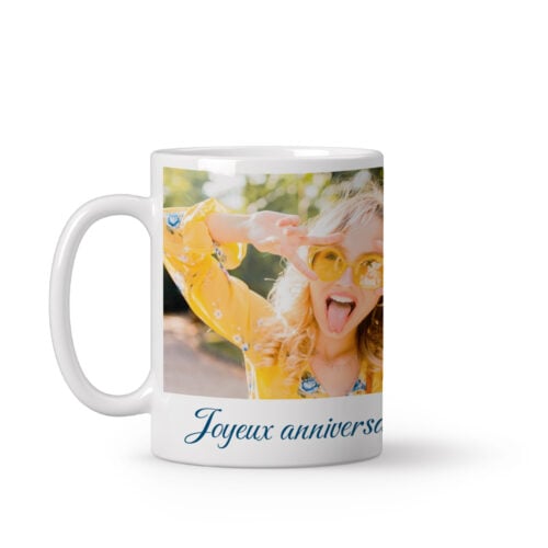 Mug personnalisé - Joyeux anniversaire avec photo