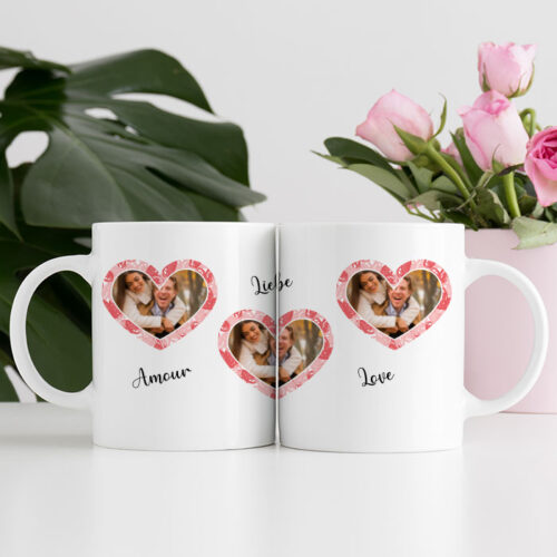Mug personnalisé - 3 coeurs avec photo – Image 2