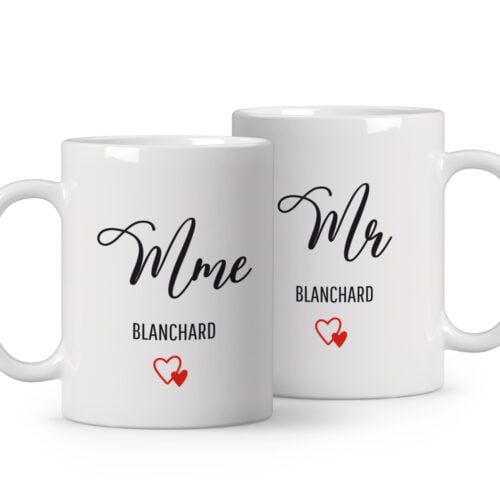 Duo Mug personnalisé - Mr et Mme