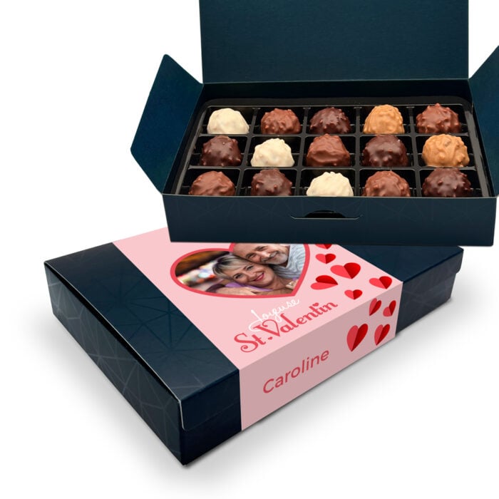 Boîte d'assortiment de 15 rochers personnalisable - Joyeuse Saint-Valentin