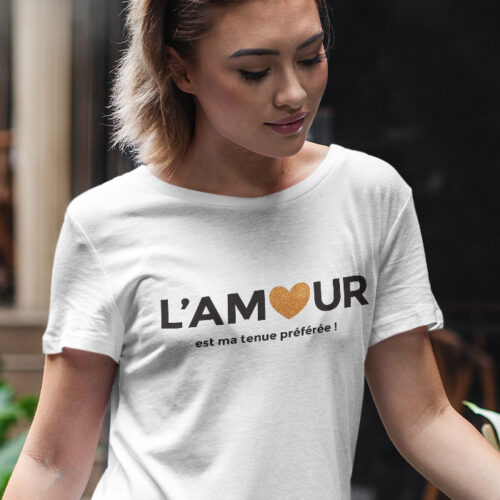 T-shirt blanc - L'amour est ma tenue préférée ! – Image 2