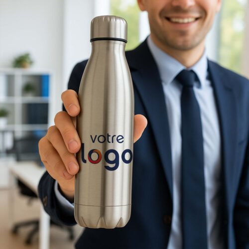 Gourde Aluminium personnalisée - Votre logo <br> <strong>  500 ml </strong> – Image 2