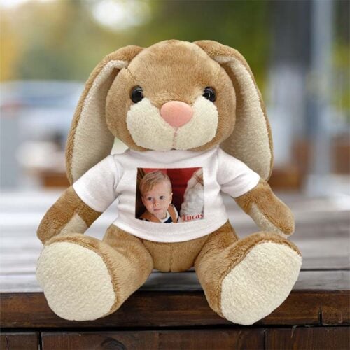 Bunny le lapin en peluche - Photo et prénom <br> <strong>  19 cm </strong> – Image 2
