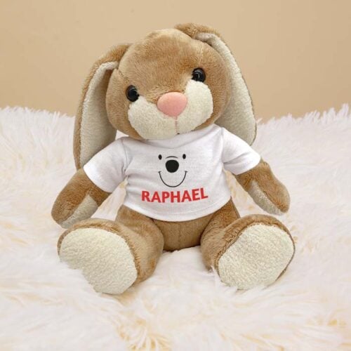 Bunny le lapin en peluche - Smile avec prénom <br> <strong>  19 cm </strong> – Image 2