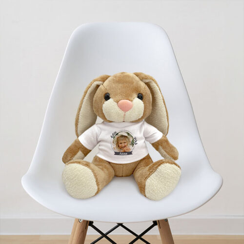 Bunny le lapin en peluche - Couronne avec photo <br> <strong>  19 cm </strong> – Image 2