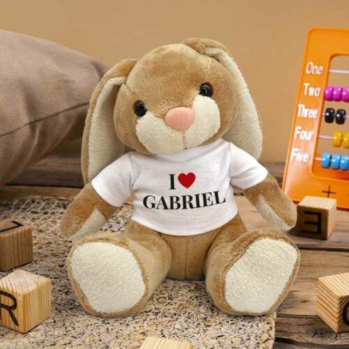Lapin en peluche 19 cm - I Love – Image 2