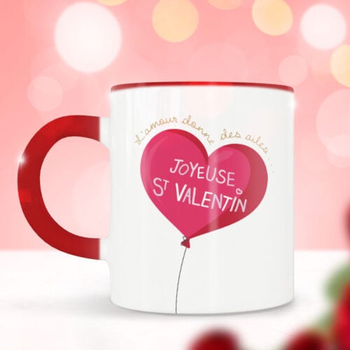 Mug rouge personnalisé - St Valentin – Image 2