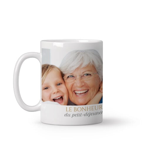 Mug personnalisé - Le bonheur du petit déjeuner