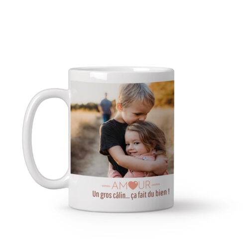 Mug personnalisé - Un gros câlin avec photo