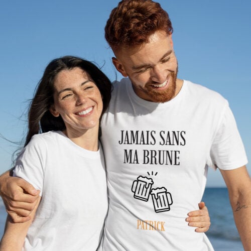 T-shirt blanc - Jamais sans ma brune – Image 2