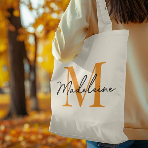 Sac cabas personnalisé - Lettrine avec votre prénom – Image 2