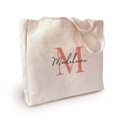 Sac cabas personnalisé - Lettrine avec votre prénom