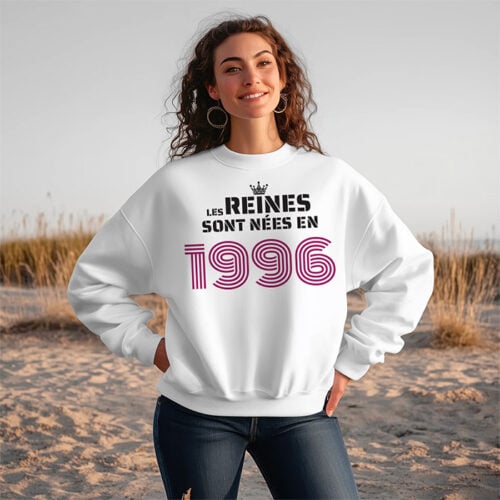 Sweat blanc - Année de naissance des Reines – Image 2